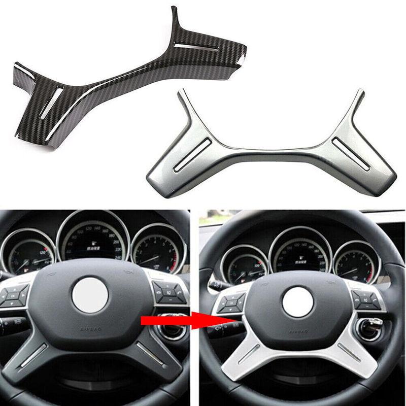 För Mercedes Benz ML GL GLS W166 W204 W212 W463 2012-2015 Bil rattram Dekor Centerknapp Kåpa Panel Klistermärke