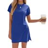 Women's Coverups Short Sleeve T-Shirt Dress Casual Side Slit Loose Fit Knee Length Beach Dress