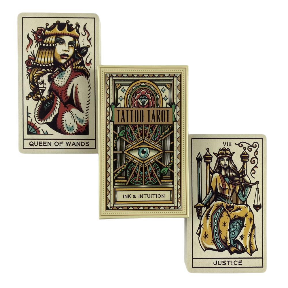 Tattoo Tarot Cards Divination Deck English Versions Edition Oracle Board Playing INK Table Game For Party