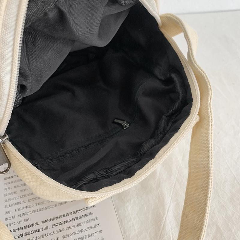 Handytasche Einfarbig Umhängetasche Canvas-Tasche Damen Schultertasche Kleine Tasche