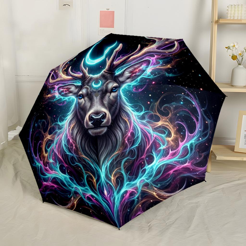 Arcane Stag Portable Automatic Umbrella Compact 8 Rib Design Durable Plastic Iron Perfect for Outdoor Adventures Fashionable
