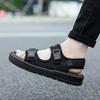 Summer Men's Sandals Comfortable and Lightweight Hook Loop Men Roman Shoes Outdoor Non-Slip Beach Sandals Flip Flop Sandals