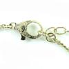 Excellent CHANEL Necklace COCO Mark Ribbon Rhinestone Champagne Gold Women B24K Used