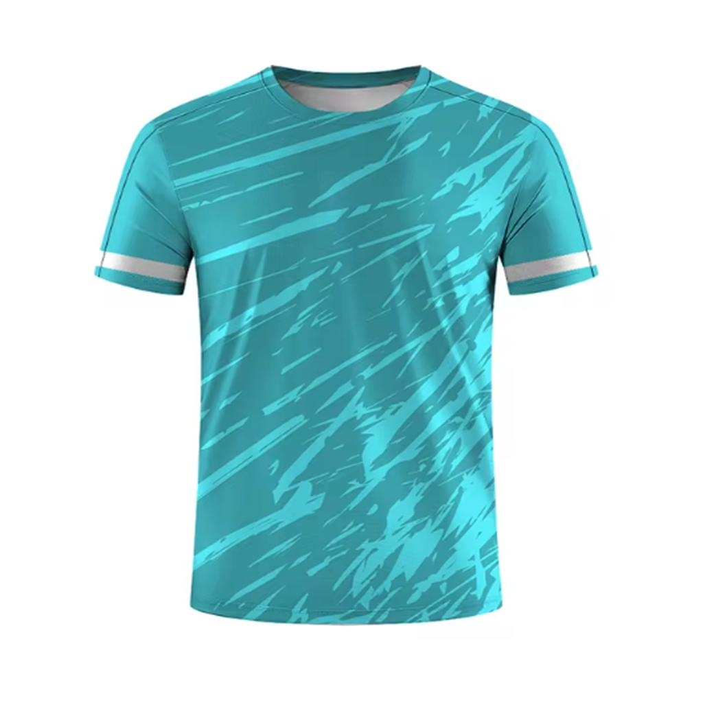 Men's 3D printed striped print breathable casual comfortable loose men's clothing sports T-shirt