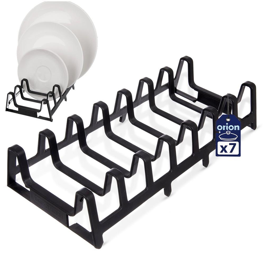Stand for lids and plates, black, 30x14x6 cm
