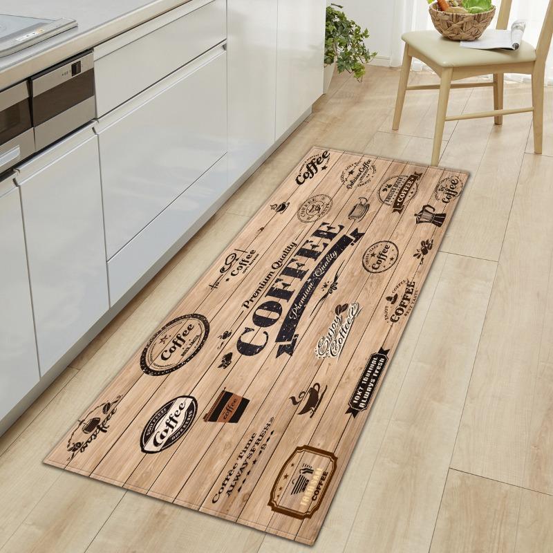 Long Kitchen Mat Minimalist Gray Utensil Runner Rug Anti Slip Floor Mat Soft Wear Resistant Suitable for Kitchen Decor