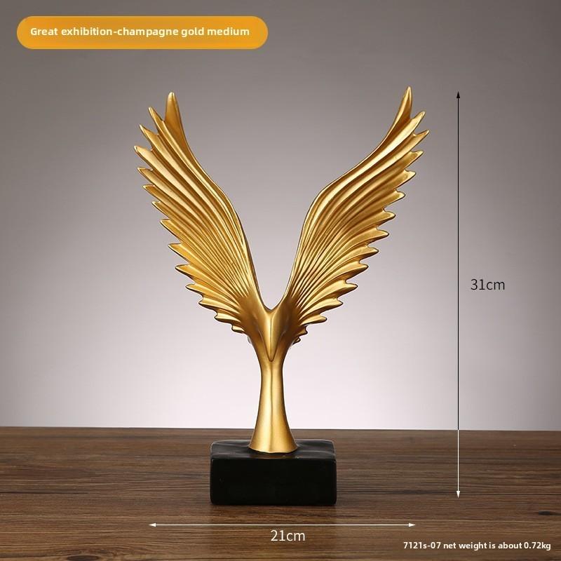 

Nordic Figurine Eagle Resin Artwork For Office Desk Living Room Display StyleF