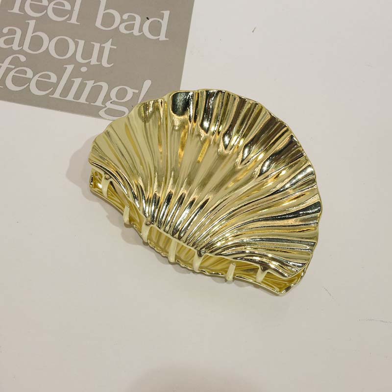 Fashion Gold Color Metal Shell Hair Claws Hairwear for Women Sweet Clip Crab Clamps Hair Clips Claw Clip Trendy Hair Accessories