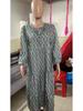 2022 Summer Trendy Geometric Puff Sleeve Dress, Plus Size Women's Fashion.