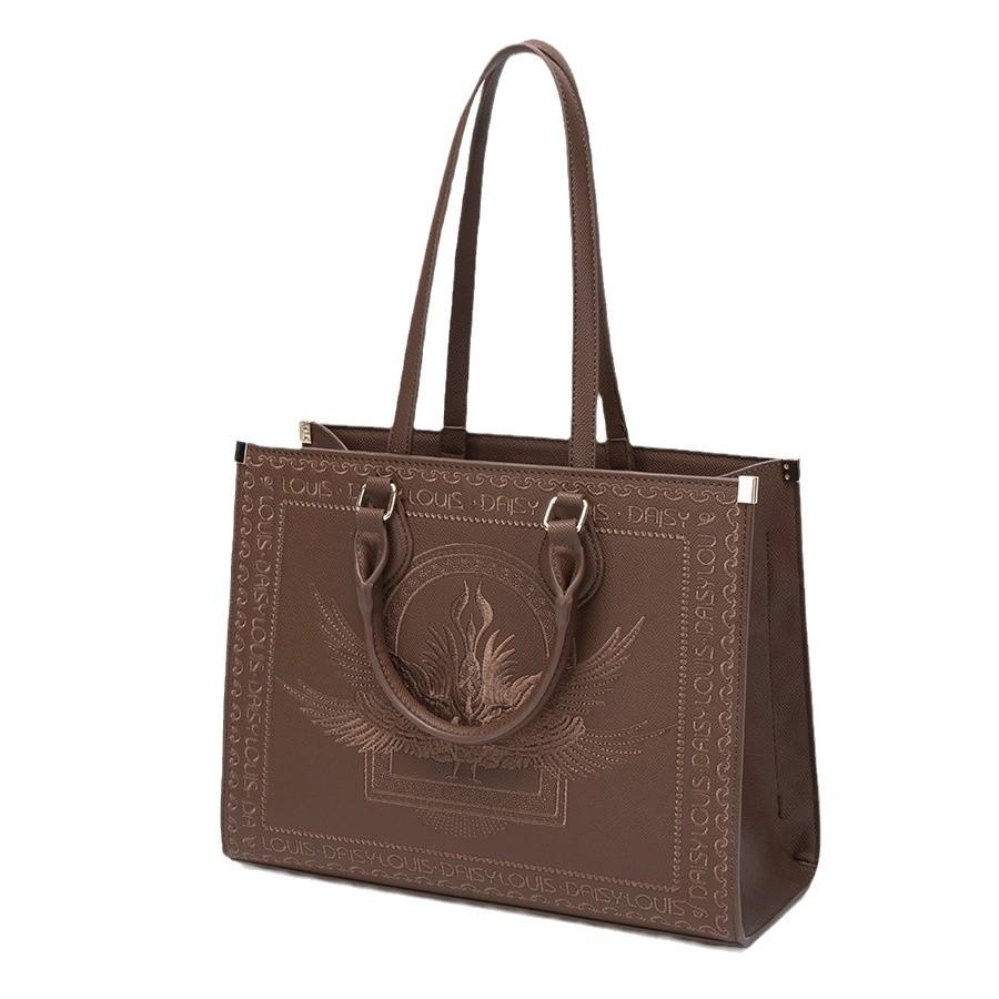 Handtasche Damen Frühling und Sommer Großes Volumen Premium-Gefühl Pendler One Shoulder Crossbody Nationaler Stil Bestickte Tragetasche