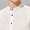 [95% Tencel&Linen] Simple and Luxury Door Collar Shirt Men's Long Sleeve Fashion Casual Breathable Shirt