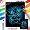 Disney Stitch neon art paint by numbers painting kit handmade diy home decor gifts for bedroom wall hanging craft art supplies set