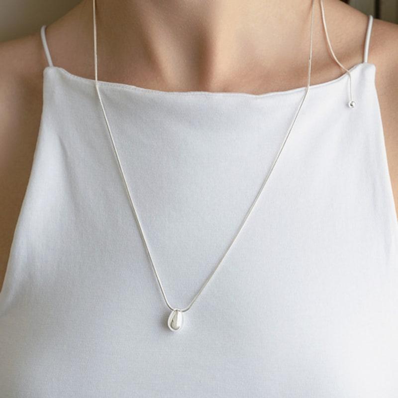 

HAS HDM020 Tear drop slide necklace NONE