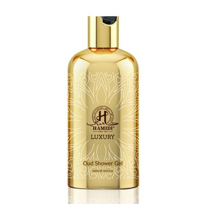 Hamidi Luksusowy Żel pod Prysznic Oud 500ml | Bezalkoholowy | Ultra Nawilżający | Poczuj Miękką, Gładką i Odświeżoną Skórę