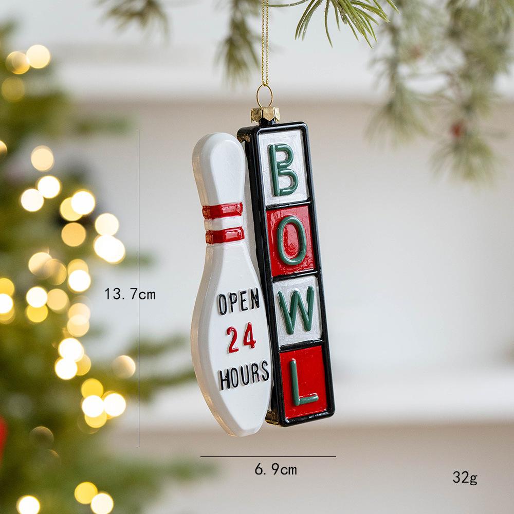 Cross Border Creative American Retro Oil-Coated Irregular-Shaped Christmas Tree Decoration Pendants