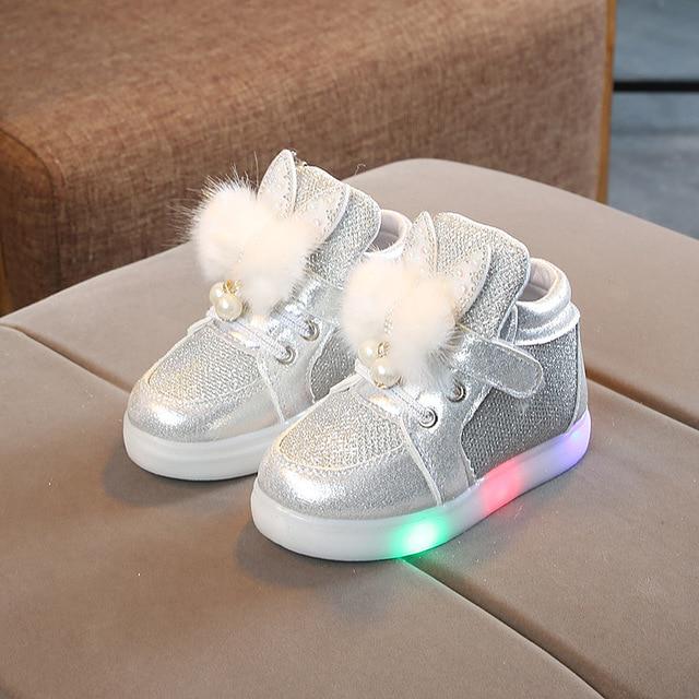 Zapatillas Led para niños, zapatos infantiles para niñas brillantes, zapatillas luminosas para niñas, zapatos para bebés y niños con suela retroiluminada