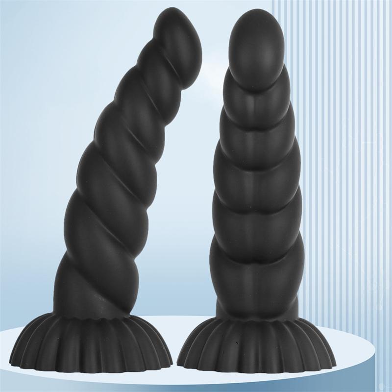 Silicone Black Extra Large Thick Anal Plug Penis Soft Thick Anal Plug Back Yard Fisting Anal Expander Male and Female Anal Masturbation