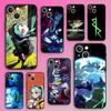 E-Edgerunners Cartoon C-Cyberpunk Phone Case For iPhone 16,15,14,13,12,11,Plus,Pro Max,XS,X,XR,SE,Mini,8,7 Soft Silicone Black