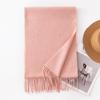 Solid Color Wool Scarf Women's Winter Wool Shawl High End Couple Style Tassel Scarf