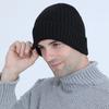 The New Men's Autumn and Winter Knitted Hat Is Versatile Featuring A Twill Warm Pullover and A Fleece Wool Thread Ear Protecting Hat. It's Trendy