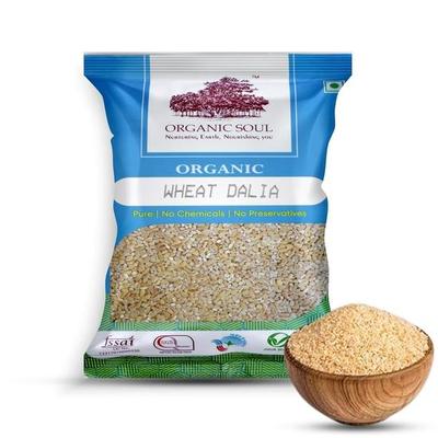 Organic Dalia Wheat 900 Gm | White Wheat Porridge | Gehun, Gehoo, Dalia 900Gm In Pantry 100% Organic (Broken Wheat) NPOP Certified I Organic Certified