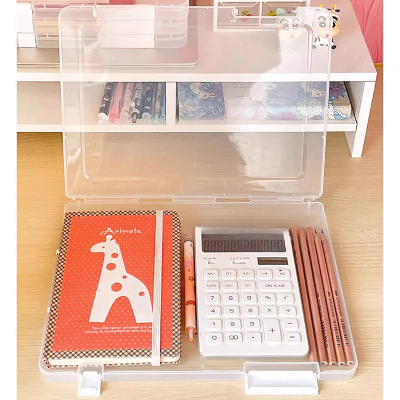 A4 File Storage Box Desktop Multifunctional Manual Document Information A5 Storage Box Office Ticket Organizer Box