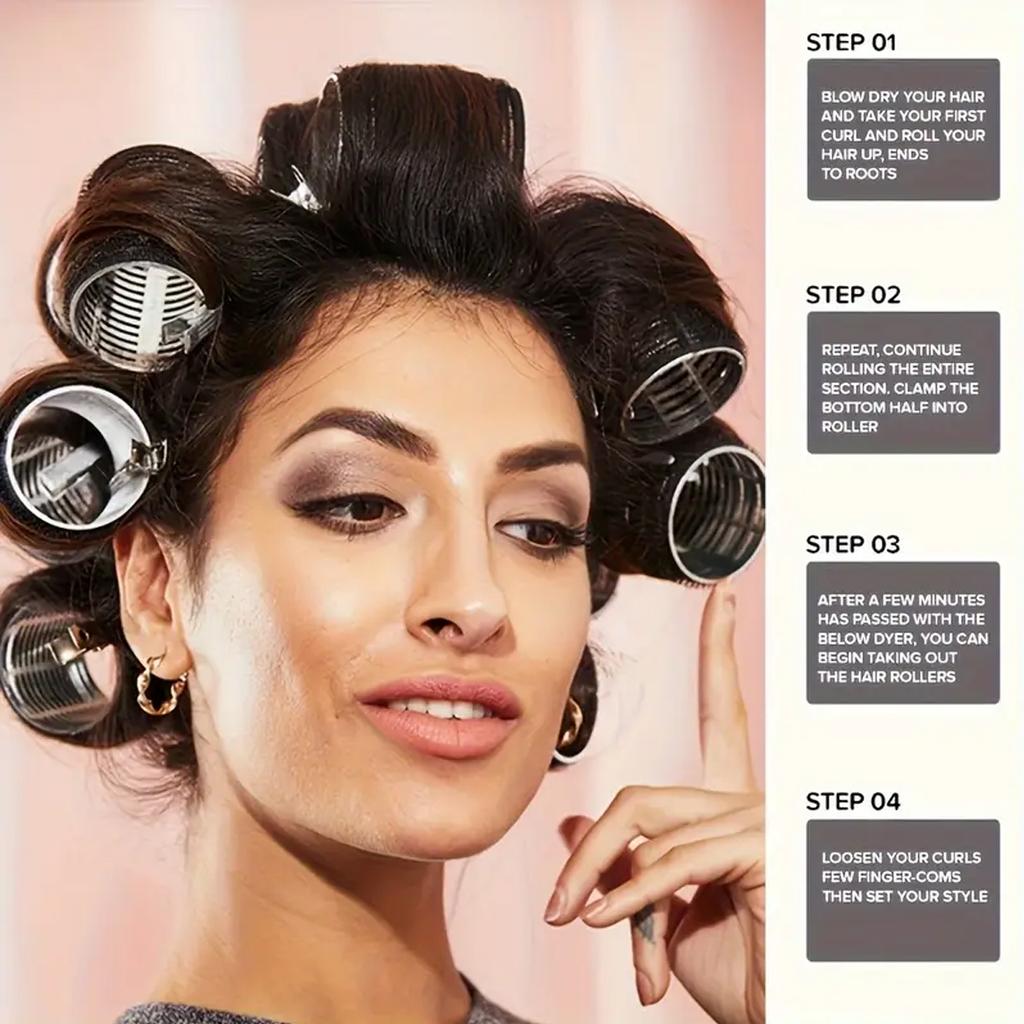 19pcs styling hair accessory kit, heatless curler, duckbill clip, pointed tail fine tooth comb, special for real hair wigs