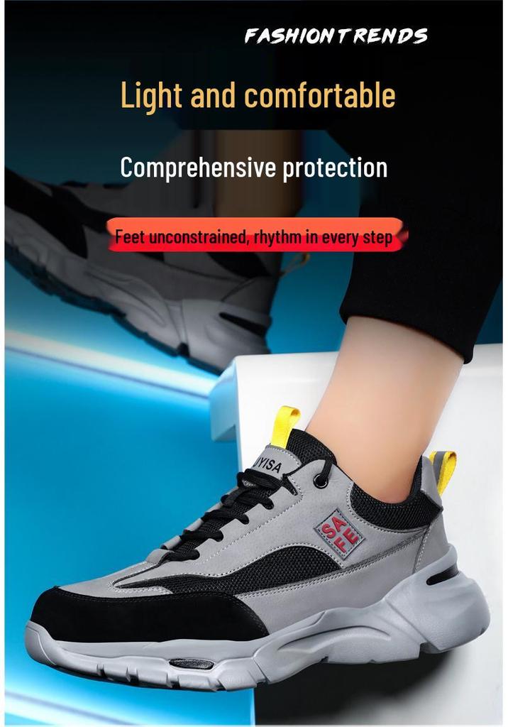 Men's Ultra-light Fashionable Safety Work Shoes - Anti-smash & Anti-puncture