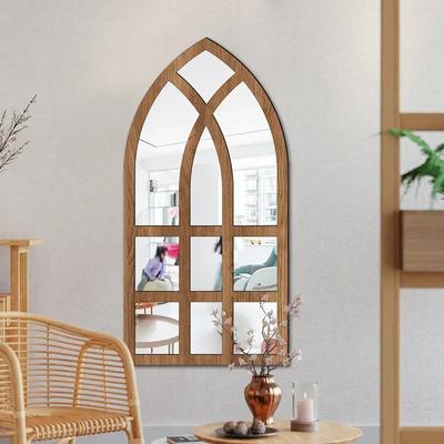 Nachahmung Fensterbogen Design Acryl Spiegel Wandaufkleber Selbstklebende Aufkleber Home Wohnzimmer Hintergrund Kunst Wand Dekor Spiegel