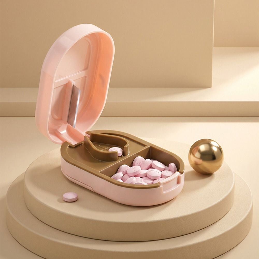 2-in-1 Pill Splitter Pills In Half Tablet Storage Box New Pill Cutter  Small or Large Pills