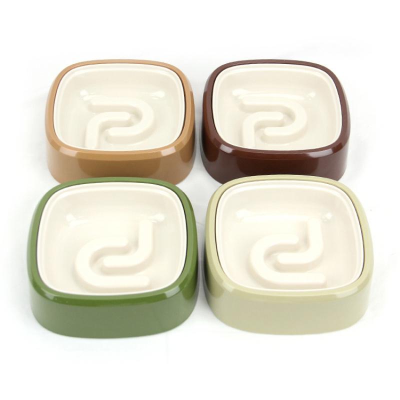 Pet Slow Feeding Bowl Anti Choking Anti Tipping Slow Food Bowl Slow Licking Bowl Cat Dog Food Bowl Slow Feeding Simple Beautiful