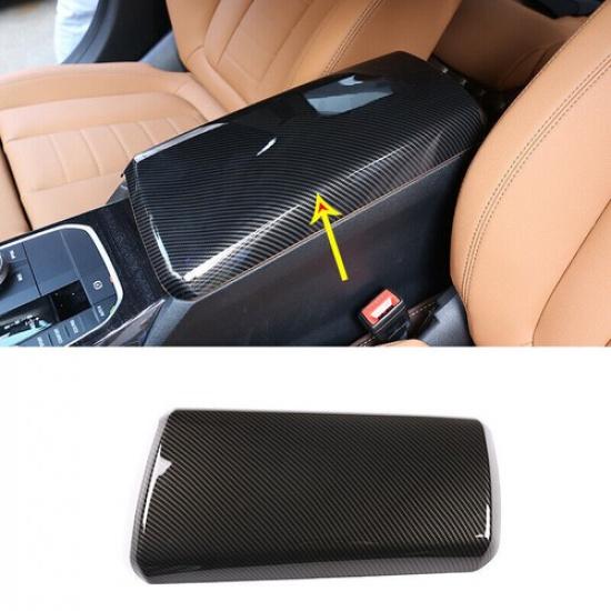 ABS Carbon Armrest Box Panel Cover Handrest Trim For BMW 3 Series G20 -