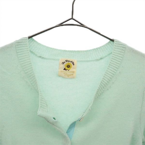Ray Beams Cashmere 100% Long Sleeve Cardigan Green Women Used
