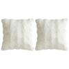 Set aus 2 Kunstfell-Kissenbezügen 18x18 Zoll Dekorative Kissenhülle für Sofa Couch Bett Wohnzimmer Gemütliche Heimdekoration