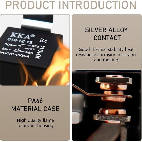 Pack Of 4 Car Starter Relays, 5-Pin 12V Accessory Power, Waterproof Relay Switch, Universal For Most Cars, Trucks And Vans (Black #2)