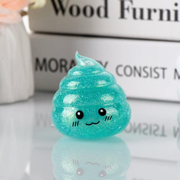 Neuheit Knet-Kacke Stressball Squishies Spielzeug Glitzer Lustig Dehnbar Quetschbar Fidget Spielzeug Für Erwachsene Scherzartikel zum 1. April Geschenk