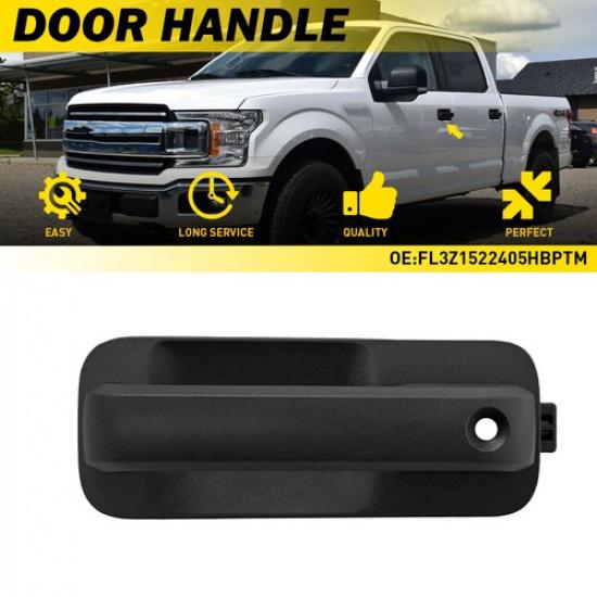 Fit 2015- Ford F-150 XLT Front Outside Door Handle Driver Side Smooth Black