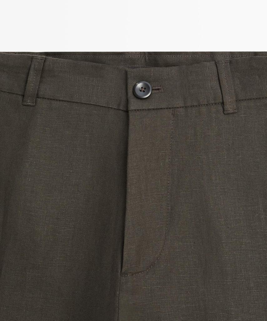 Masimodutti Tapered Fit Linen Pants