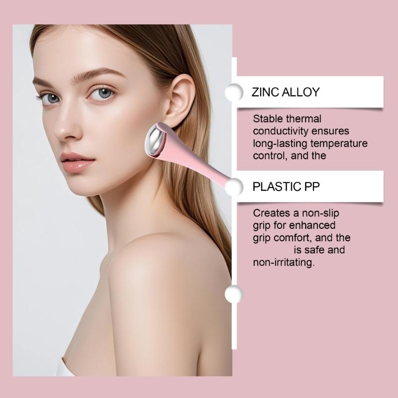 Face Roller With Zinc Alloy Wheel Lightweighted PP Grip For Muscle Relaxation Travel Friendly Non Electric Massage