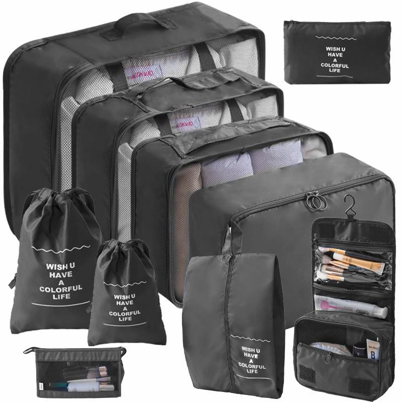 Cross-Border Travel Storage Bag Set: 8-Piece and 9-Piece Clothing Organizer