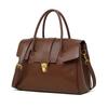 2024 Autumn/Winter Women's Retro Leather Large Capacity Commuting Tote Briefcase