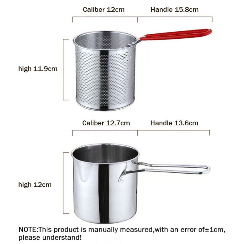 Multifunction Deep Frying Pot with Strainer Food Sieve Cooking Tool Skimmer  Restaurant