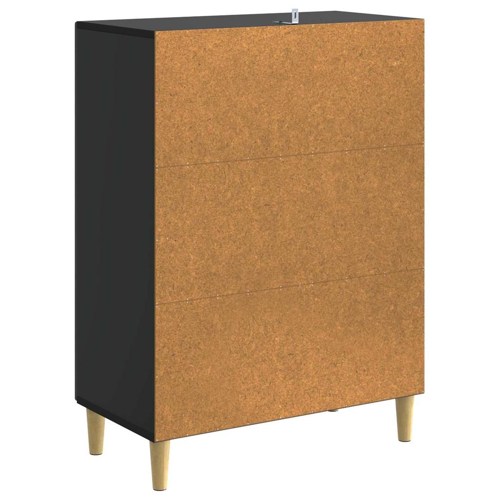 Sideboard Black 66 x 34.5 x 90 cm Particleboard