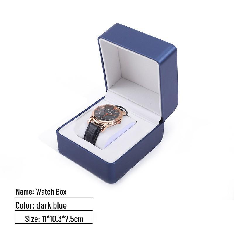 Frosted PU Flip-Top Watch and Jewelry Storage Box