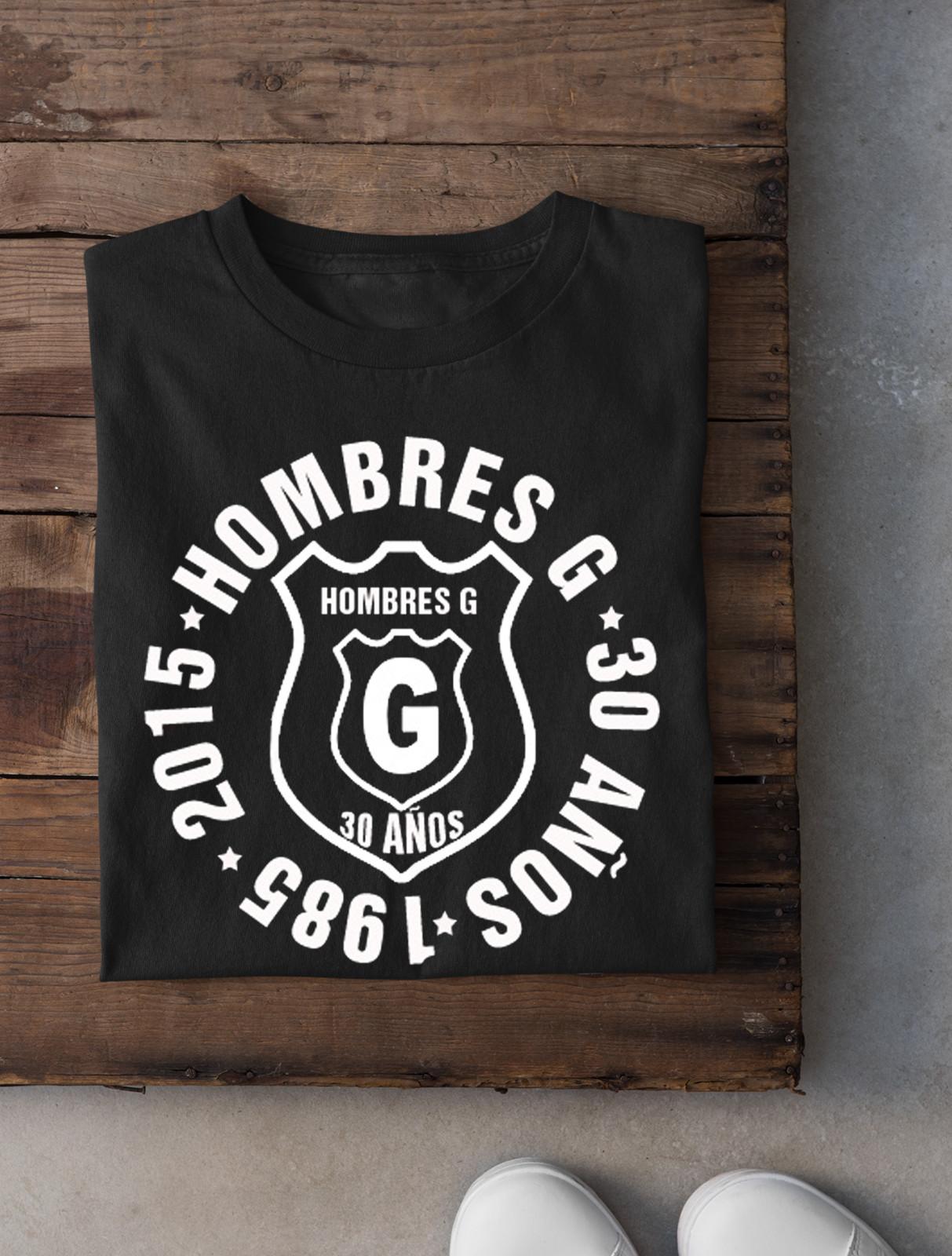 Logo Hombres G 30th Anniversary Black Full Size Shirt Unisex KK1334 L