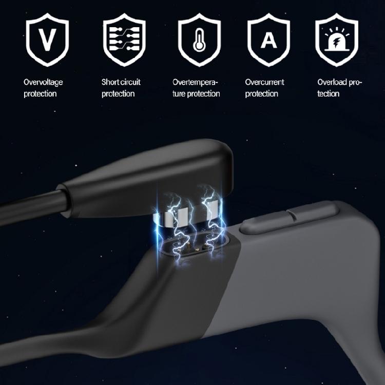Lightweight Travel Friendly USB Charging Cable Cord Easy To Carry Compatible for OpenSwim S710 Bone Conduction Headphone