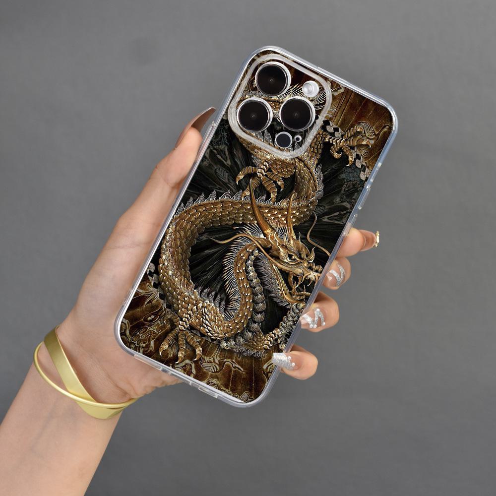 

Захисний чохол Apple iPhone 15 Retro Real Dragon National Trend із захистом від падіння на об’єктиві All Inclusive iPhone 13 Pro Max прозорий