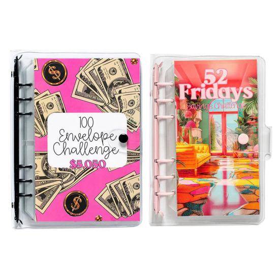 Kniha výzev pro úsporu peněz Všestranný organizér rozpočtu 100 obálek Plánovač výzev pro úsporu peněz Pořadač pro domácí
