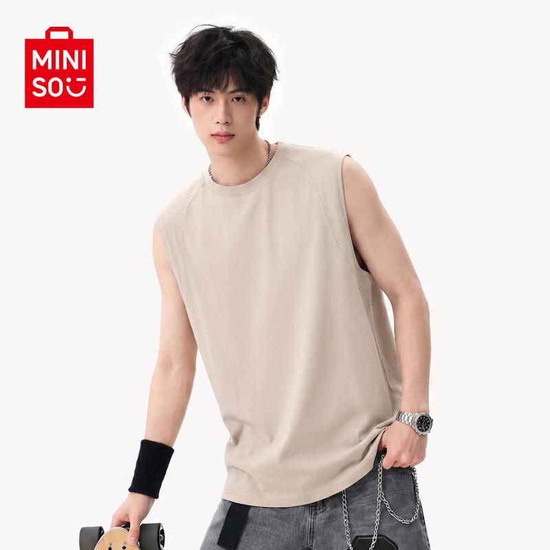 MINISO Men's Pure Cotton Sleeveless T-shirt