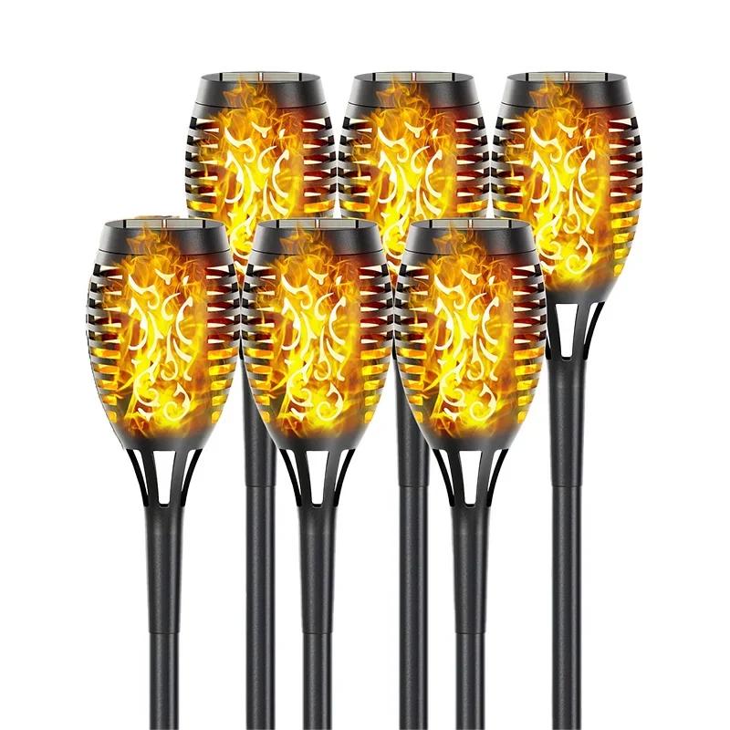Solar Torch Flame Lamp Garden Flickering Flame Solar Torch Light Waterproof Outdoor Yard Lawn Light for Holiday Party Decoration